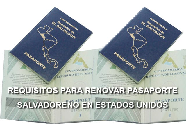 requisitos pasaporte salvadoreño